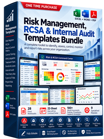 Risk Management, RCSA & Internal Audit Templates Bundle